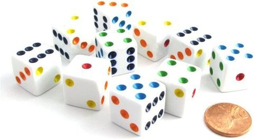 Set six sided d6 - six,