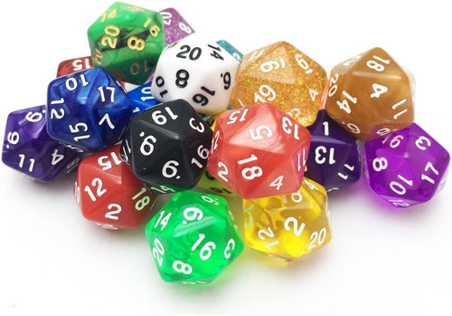 Pack sided dice - sided, d20