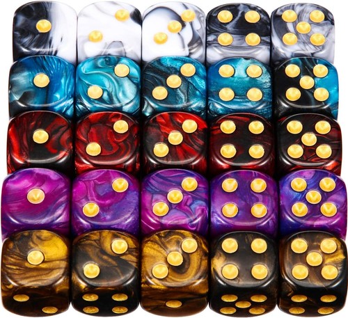 Pieces colored dice sided - 6,